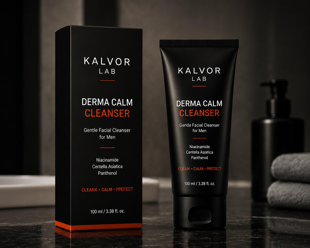 Derma Calm Cleanser box and tube